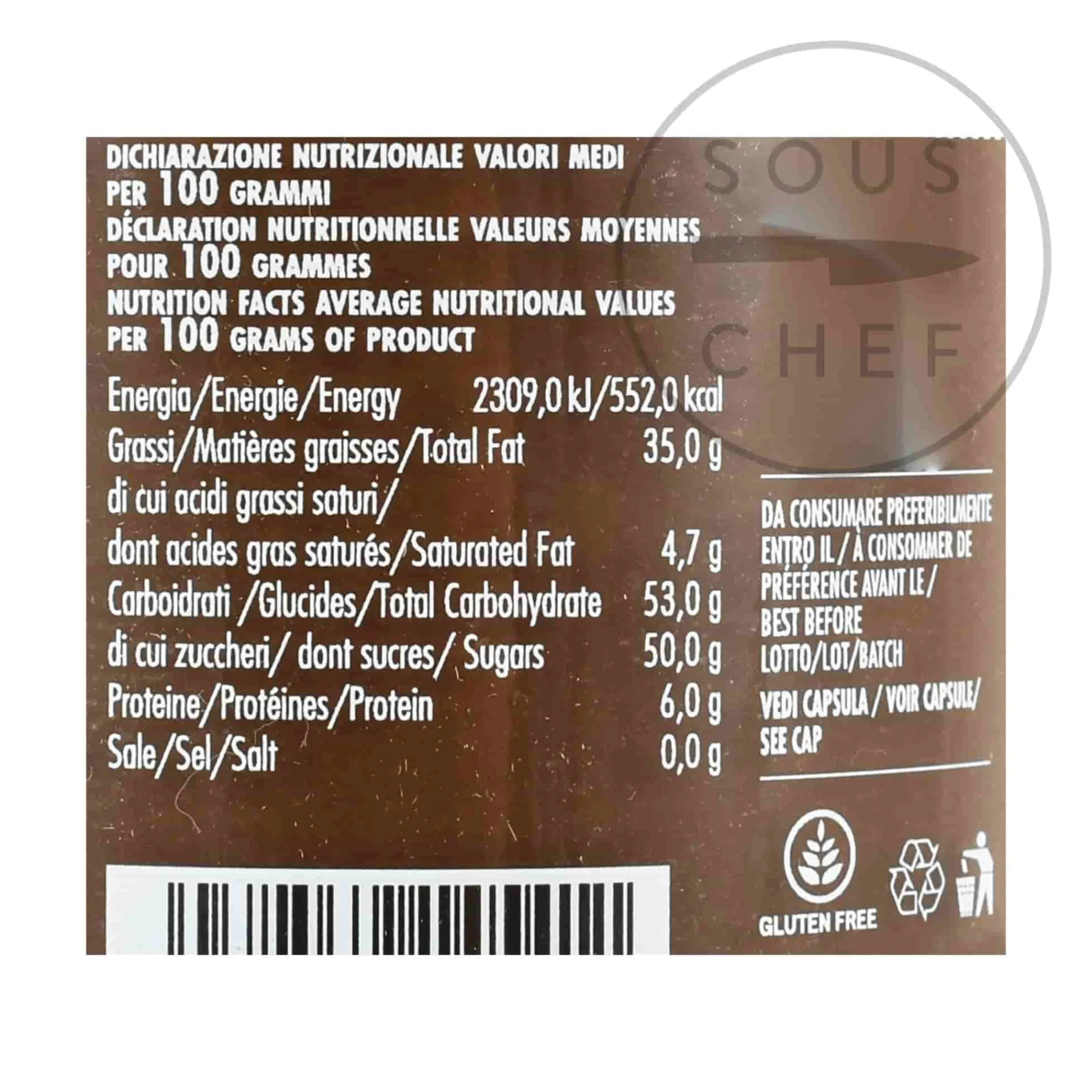 Alpenzu Hazelnut and Cocoa Cream, Palm Oil Free, 250g