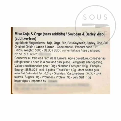 Barley & Soya Miso, 500g