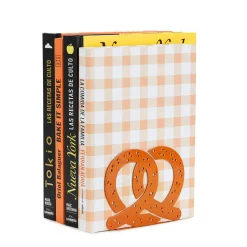 Brown Pretzel Metal Bookend