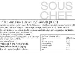 Chili Klaus Pink Garlic Hot Sauce, 147ml