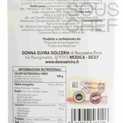 Donna Elvira Orange PGI Modican Chocolate Bar, 70g