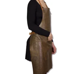 Dutchdeluxes Leather BBQ Apron in Vintage Brown