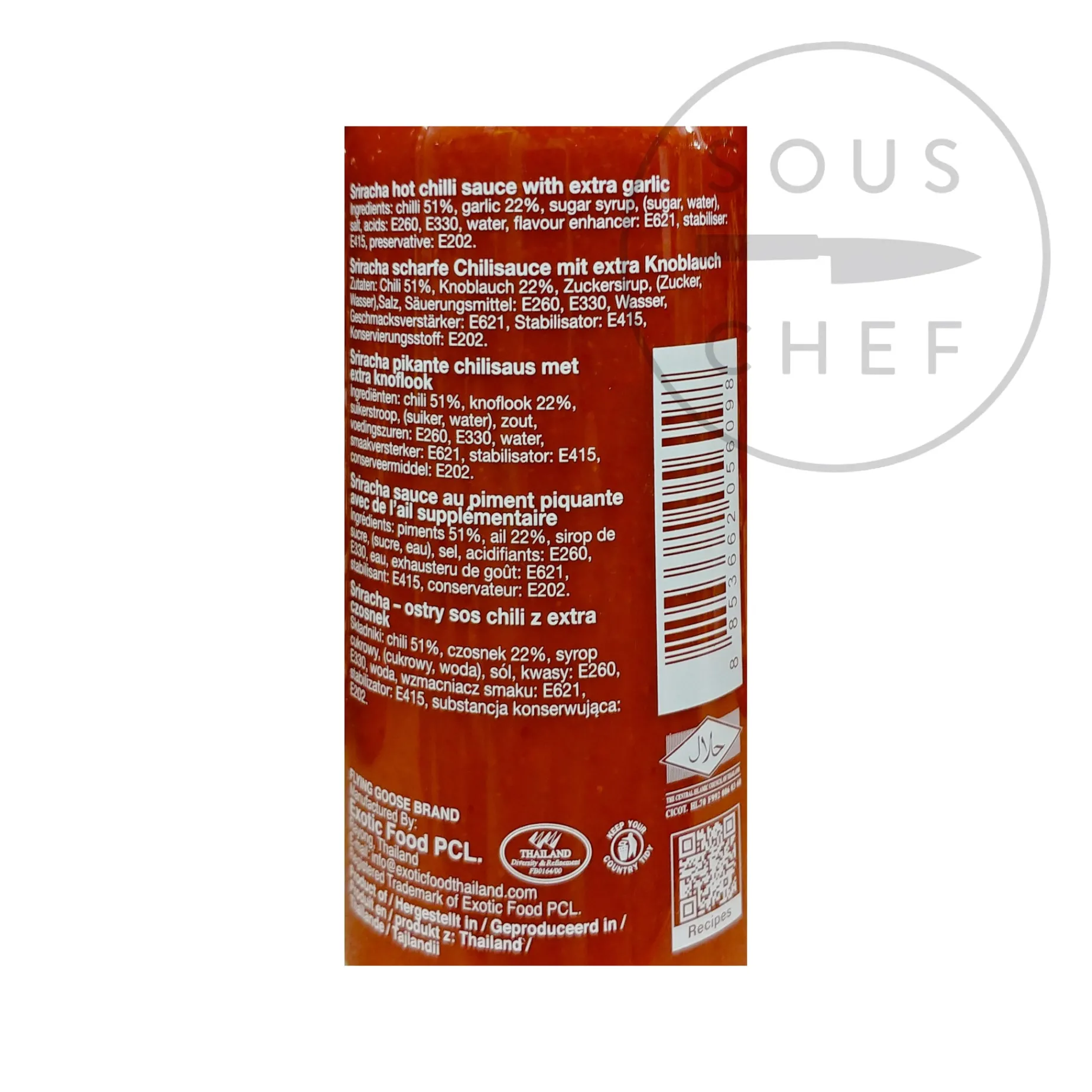 Flying Goose Sriracha - Extra Garlic, 455ml