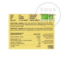 Francois Doucet Organic Quince Paste, 170g