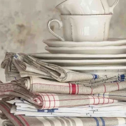 French Linen Tea Towel - EGR Rouge