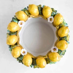 Handmade Tuscan Lemon Bowl, 35cm