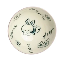 Japanese Kawaii Pink Rabbit Rice Bowl, 14cm
