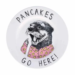 Jimbob Art Pancakes Go Here! Side Plate, 20cm