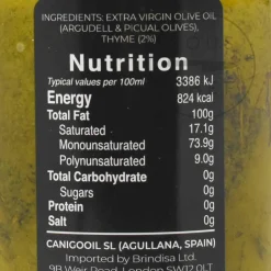 Llagrimes del Canigo Thyme Infused Olive Oil, 250ml