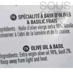 Maison Bremond Basil Flavoured Olive Oil, 100ml