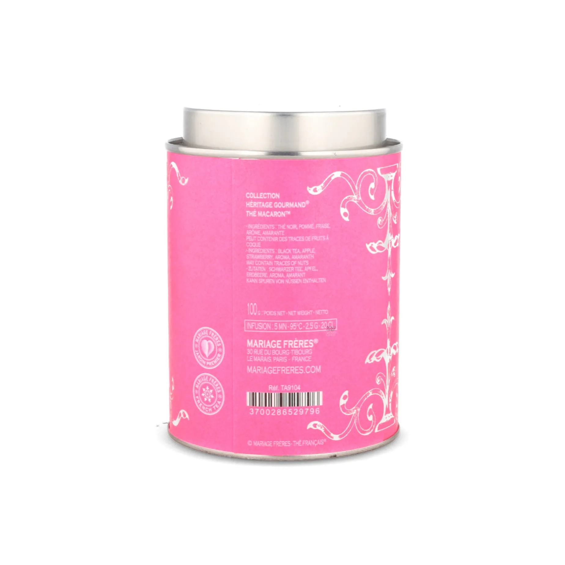 Mariage Freres Heritage Gourmand Macaron Black Loose Tea, 100g