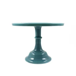 Mosser Glass Georgia Blue Milk Glass Cake Stand 10"