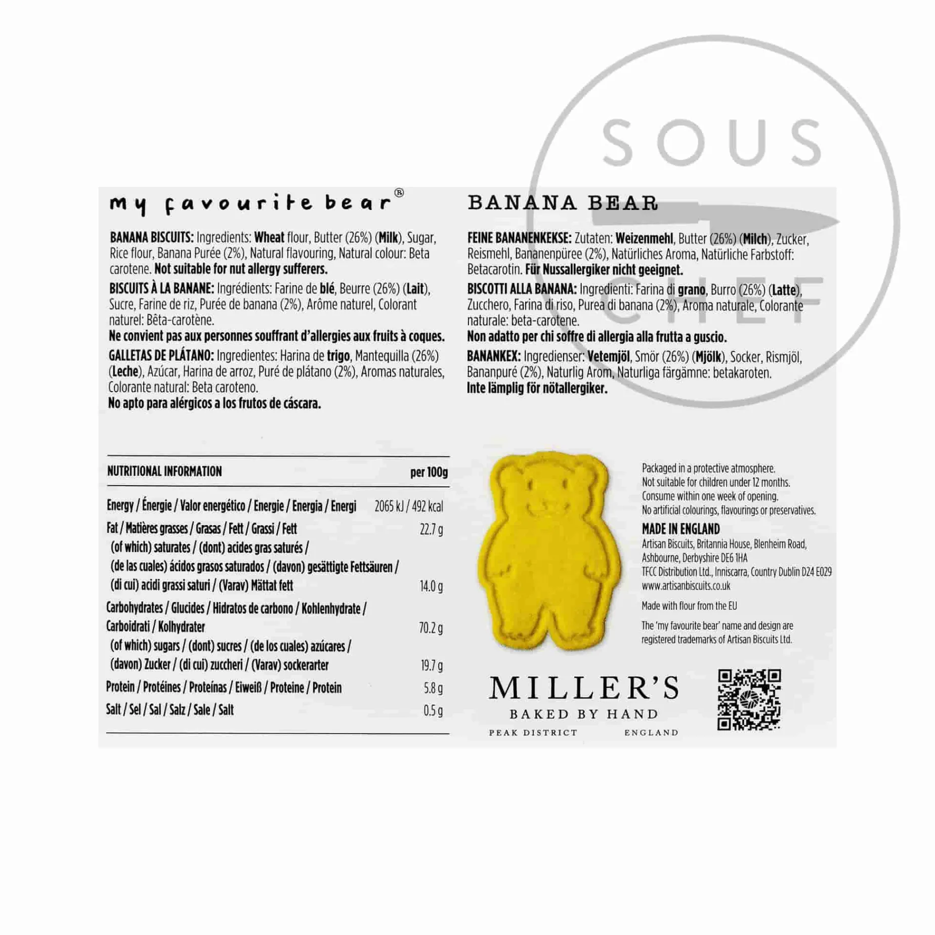 My Favourite Bear Banana Biscuits, 100g
