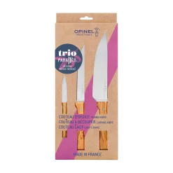 Opinel Parallele Olive Wood Knife Trio