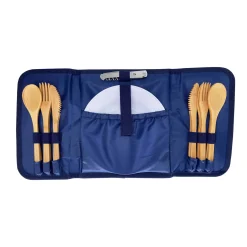 Sac de Plage Riviera Blue Stripe Picnic Tote, 4 Person