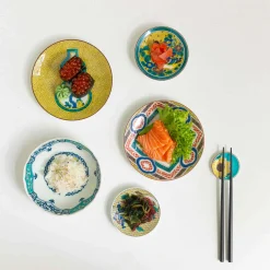 Seikou Porcelain Assorted Floral Chopstick Rests, Set of 5