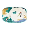 Seikou Porcelain Crane Rectangular Platter, 32cm