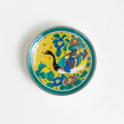 Seikou Porcelain Golden Goose Small Garnish Plate, 10cm