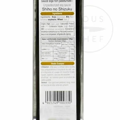 Shibanuma Unpasteurized Shiho No Shizuku Soy Sauce, 300ml