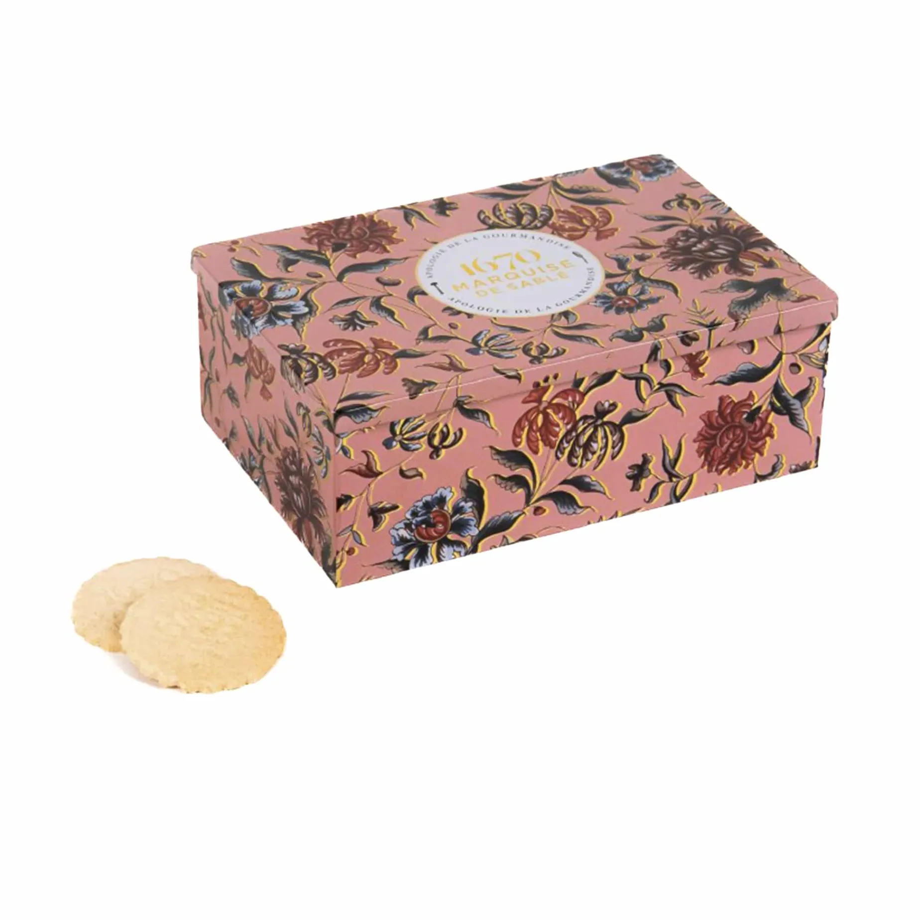 Short Dated La Sablesienne French Butter Biscuits in Floral Gift Tin, 300g
