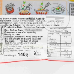 Sichuan Sweet Potato Noodle, 140g