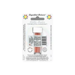 Sugarflair Edible Lustre Glitter Dust, Brown 2g