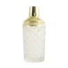 Vintage Inspired Diamond Cut Glass & Gold Cocktail Shaker