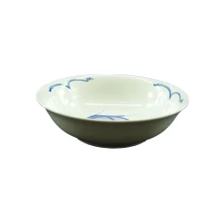 White & Blue Carp Soup Bowl